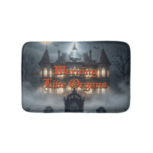 Halloween House With Frankie, Dark Grey Bath Mat