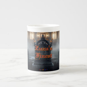Halloween House With Frankie, Dark Grey Bone China Mug