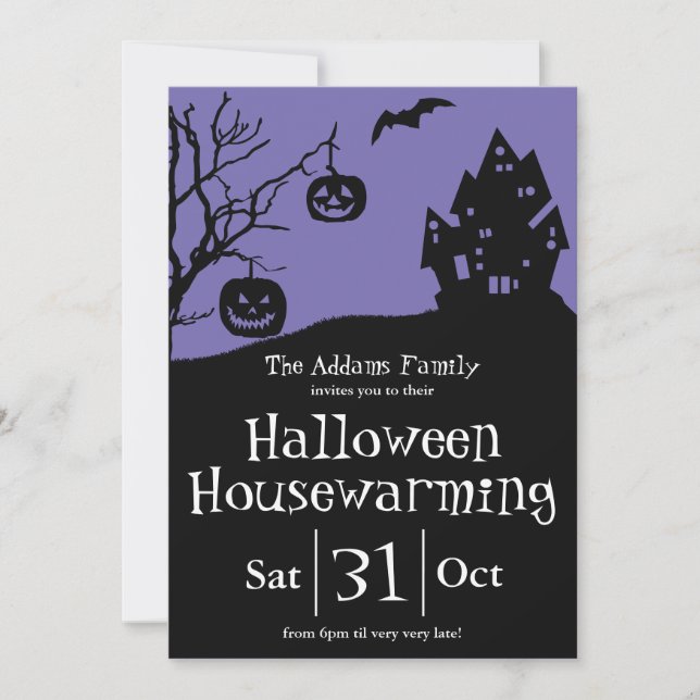 Halloween Housewarming Party and New Address Announcement (Front)