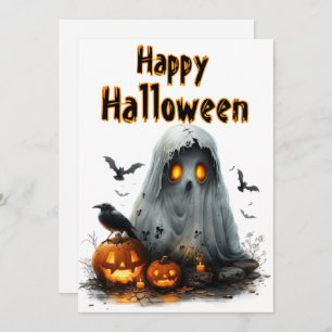 Halloween Howl — A Haunting Night of Shadows Holiday Card