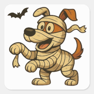 Halloween Howler Square Sticker