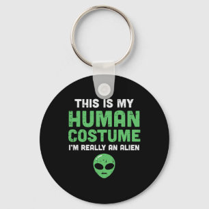 Halloween Human Costume Im Alien Funny Men Women K Keychain