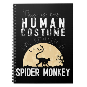 Halloween Human Spider Monkey Creepy Horror Notebook