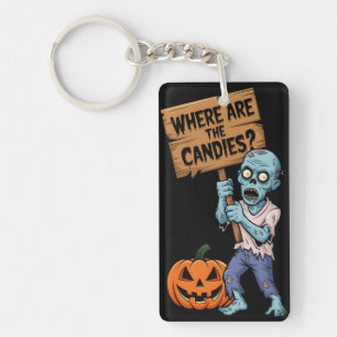 Halloween Humor Zombie Bonbons Keychain
