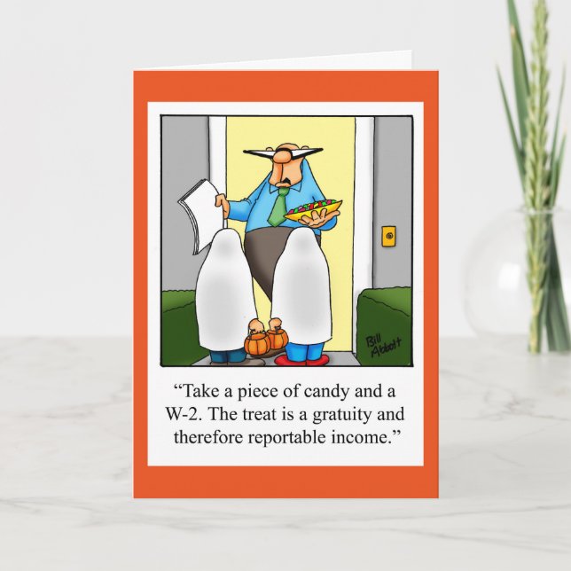 Halloween Humour Greeting Card For Halloween (Front)