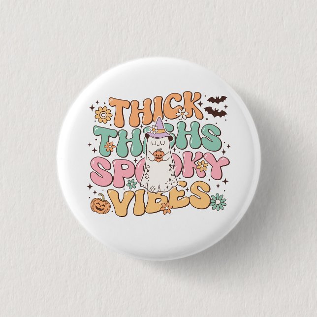 Halloween Humour Spooky 1 Inch Round Button (Front)