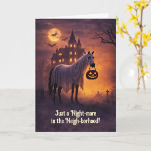Halloween Humour with Horse Trick or Treating  Card