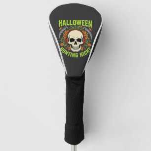 Halloween Hunting Night Skull Scythe Vector Design Golf Head Cover