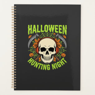 Halloween Hunting Night Skull Scythe Vector Design Planner