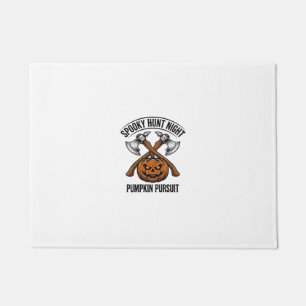 Halloween Hunting Shirt With Pumpkin Axes_1 Doormat