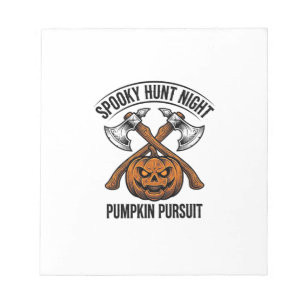 Halloween Hunting Shirt With Pumpkin Axes_1 Notepad