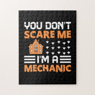 Halloween I Am A Mechanic Birthday Jigsaw Puzzle