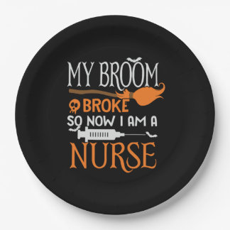 Halloween I Am A Nurse Birthday Paper Plate