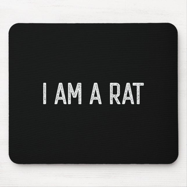 Halloween I Am A Rat Funny Rats Lover I Heart Rat  Mouse Pad (Front)