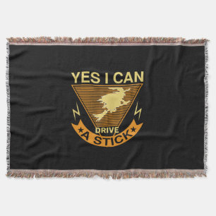 Halloween I Can Drive A Stick Birthday Throw Blanket