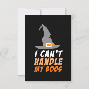 Halloween I Can Not Handle My Boos RSVP Card