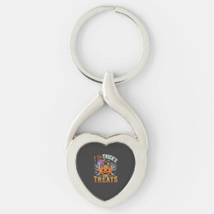 Halloween I Do Tricks for Treats Pumpkin Keychain