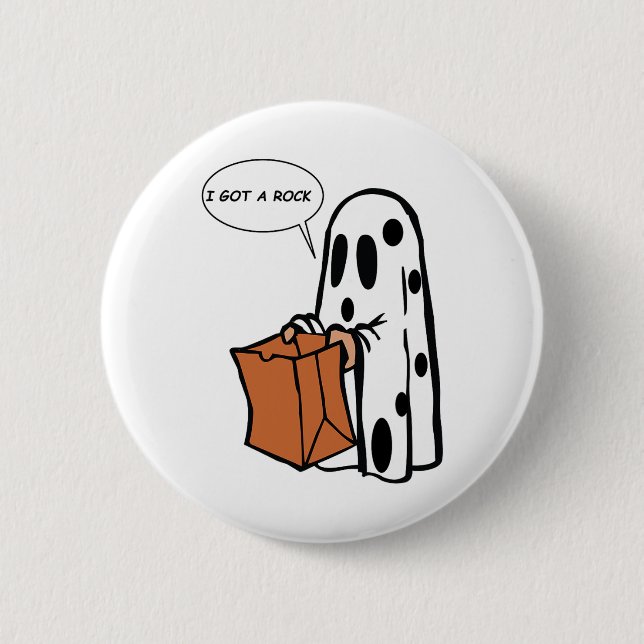 Halloween I Got A Rock Ghost  2 Inch Round Button (Front)