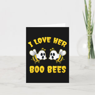 Halloween I Love Her Boo Bees Fun Card
