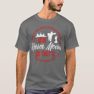 Halloween I Love Horror Movies Cemetery friends T-Shirt