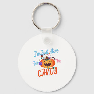 Halloween I m Just Here For The Boos Keychain