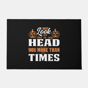 Halloween I May Look Calm Birthday Doormat