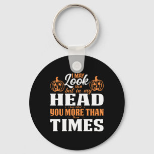 Halloween I May Look Calm Birthday Keychain