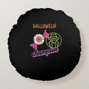 Halloween I Spy Champion Round Pillow
