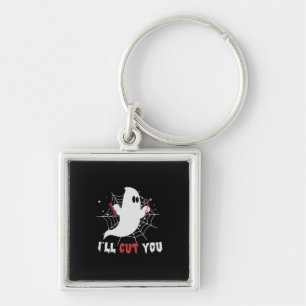 Halloween I Will Cut You Birthday Keychain