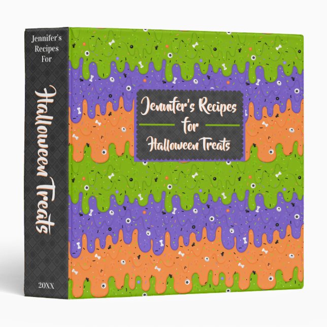 Halloween Ice Cream Recipe Binder (Front/Spine)