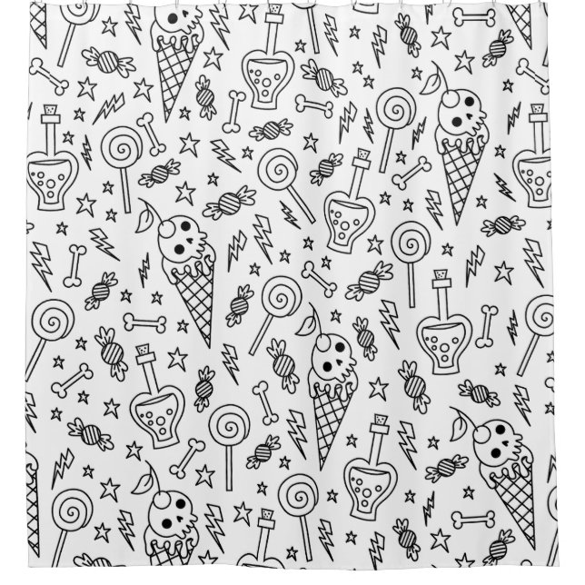 halloween ice cream skull bones poison white (Front)
