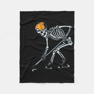 Halloween Ice Hockey Skeleton Costume Boys Kids Yo Fleece Blanket