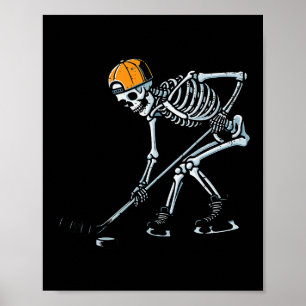 Halloween Ice Hockey Skeleton Costume Boys Kids Yo Poster