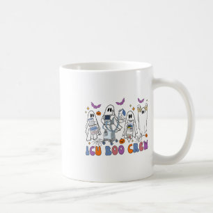 Halloween Icu Nurse Retro Icu Boo Crew Boo Ghosts  Coffee Mug