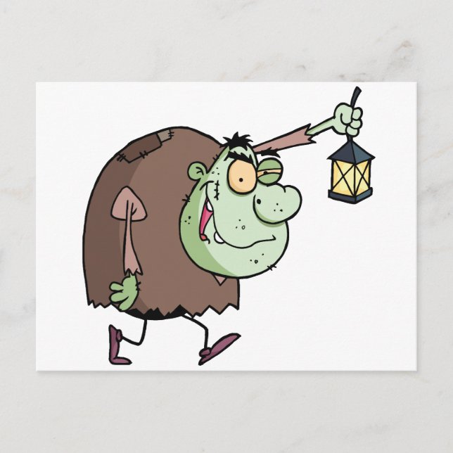 Halloween Igor with lantern Postcard (Front)