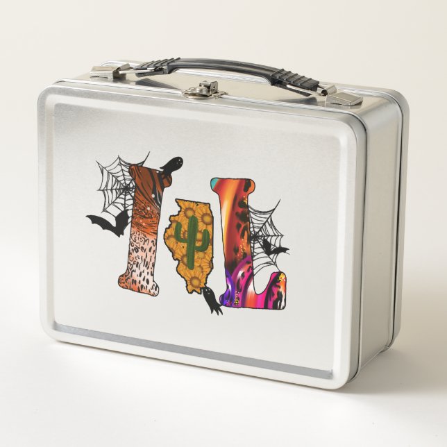 Halloween Illinois Metal Lunch Box (Front)
