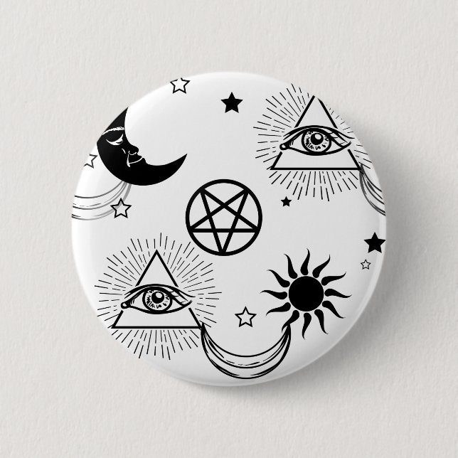 halloween illuminati eye 2 inch round button (Front)