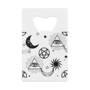 halloween illuminati eye credit card bottle opener