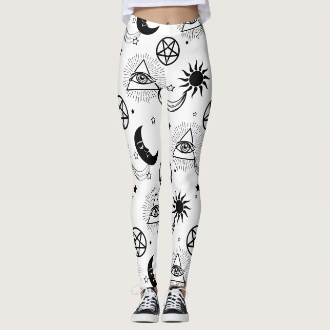 halloween illuminati eye leggings (Front)
