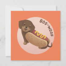 Halloween Illustration: Boo-Woof (Dachshund)