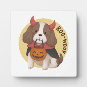Halloween Illustration: Boo-Woof Plaque
