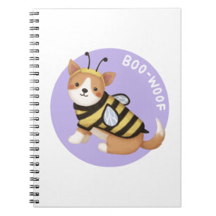 Halloween Illustration: Boo-Woof (Welsh Corgi) Notebook