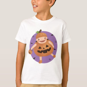 Halloween Illustration: Pumpkin Girl T-Shirt