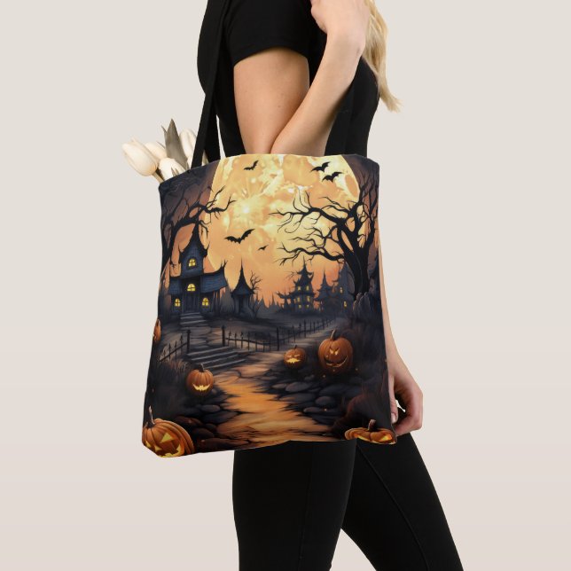 Halloween illustration tote bag (Close Up)