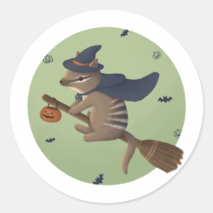 Halloween Illustration: Wizard Numbat Classic Round Sticker