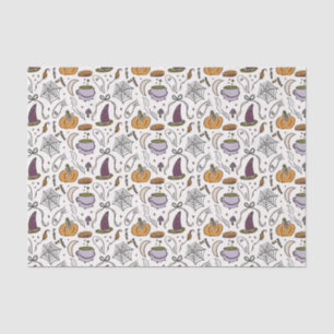 Halloween Illustrations Pattern Tissue Paper