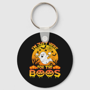 Halloween I'm Just Here For The Boos Funny Ghost C Keychain