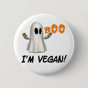 Halloween I'm Vegan 2 Inch Round Button