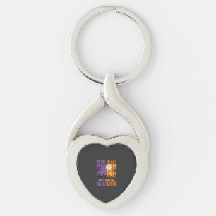 Halloween In My Heart Spooky Cemetery Keychain