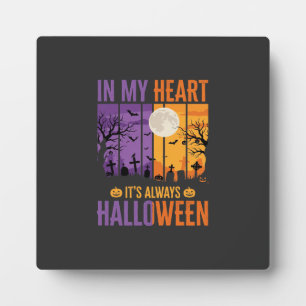 Halloween In My Heart Spooky Cemetery Plaque